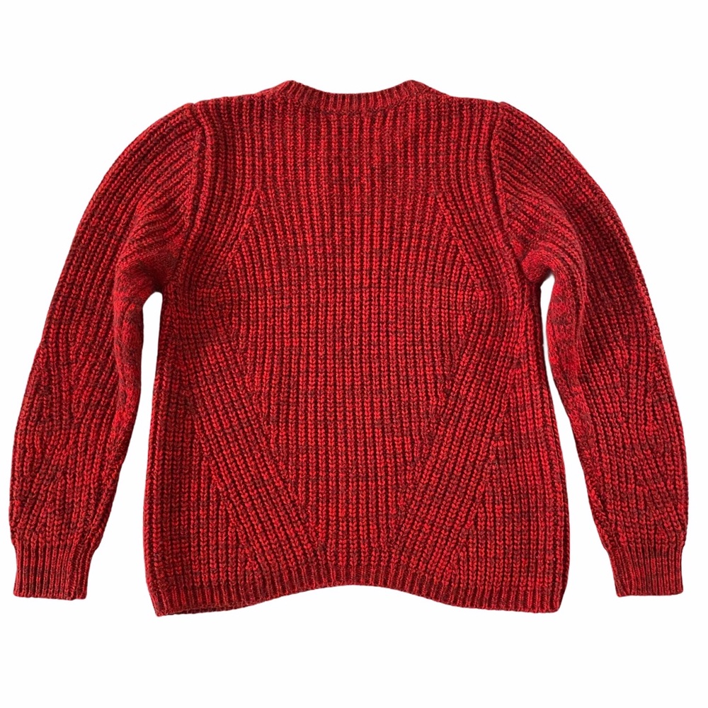 Maje Dublin Red Marled Rib Sweater | 8 MEDIUM - Picture 5 of 11